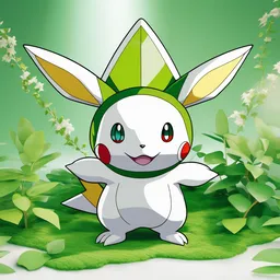 a white and green pokemon pokemon character