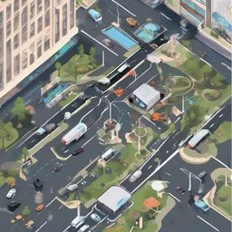 A smart city with integrated autonomous transportation