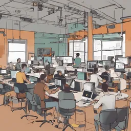 A tech startup accelerator fostering innovation and entrepreneurship
