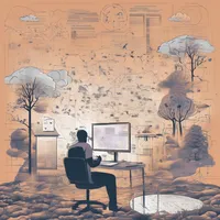 A data analyst using AI to predict climate change impacts
