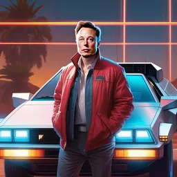 elon musk as marty mcfly near cybertruck, realistic portrait, symmetrical, highly detailed, digital painting, artstation, concept art, smooth, sharp focus, illustration, cinematic lighting, art by artgerm and greg rutkowski and alphonse mucha