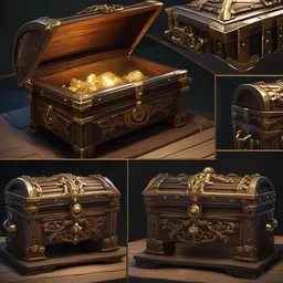 island inside of a treasure chest with ornate details, unreal engine, ultradetailed, trending on artstation, devianart, cgsociety, amazing details