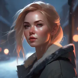 beautiful nordic woman, beautiful, detailed portrait, cell shaded, 4 k, concept art, by wlop, ilya kuvshinov, artgerm, krenz cushart, greg rutkowski, pixiv. cinematic dramatic atmosphere, sharp focus, volumetric lighting, cinematic lighting, studio quality