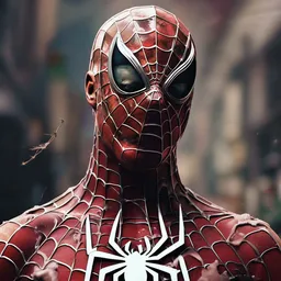 a portrait of spiderman as a scary zombie with his mask and flesh ripped highly detailed, digital photo, hdri, by christopher bretz and john carpenter, vivid colors, high contrast, 8 k resolution, intricate, photorealistic, smooth, psychedelic color scheme, concept art, award winning, cg society contest winner