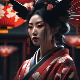 a photorealistic dramatic fantasy render of a beautiful woman wearing a beautiful intricately detailed japanese crow kitsune mask and clasical japanese kimono by wlop, artgerm, greg rutkowski, alphonse mucha, beautiful dynamic dramatic dark moody lighting, shadows, cinematic atmosphere, artstation, concept design art, octane render, 8 k the seeds for each individual image are : [ 7 7 9 9 7 6 1 8 1, 3 2 5 6 4 1 8 5 7 5, 4 0 0 8 6 1 3 6 7 8, 3 1 5 5 8 2 9 4 2 4, 1 7 0 9 5 4 0 5 8 2, 9 3 3 7 4 3 2 0 7, 3 3 3
