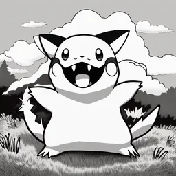 a drawing of a pokemon with its mouth open