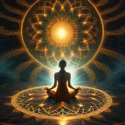 glowing cracks, elven princess, meditating, peaceful, levitating, powerful, blossoming, lotus pose, zen, glowing, fractal background, ascending, detailed, realistic, digital art, fantasy, trending on artstation, cinematic, movie clip, visionary art, intricate pattern, subtle pattern, detailed texture, fractal texture, flowing, engraved texture, sacred geometry pattern, symmetry, perfect, perfect face, facial beauty, pretty, attractive, by peter morhbacher