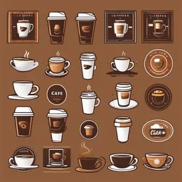 Design a logo for a tech-oriented cafe. Blend coffee cup and tech elements with a warm, inviting color scheme that reflects the cozy ambiance of a cafe.