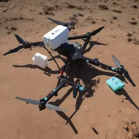 A drone delivering medical supplies to remote and inaccessible areas