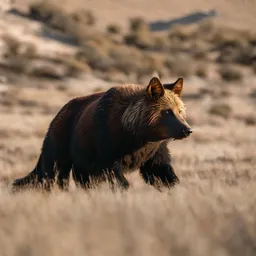 a brown and black animal with a white background