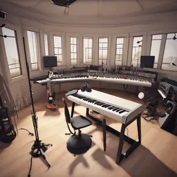 A virtual reality music studio for composing music