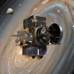 A space probe exploring distant galaxies