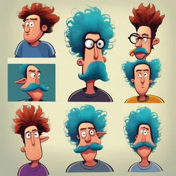 a cartoon character with a strange hair style