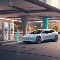 A futuristic electric vehicle charging infrastructure