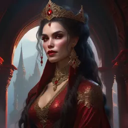 attractive vampire queen, close - up portrait, intricate, elegant, volumetric lighting, scenery, digital painting, highly detailed, artstation, sharp focus, illustration, concept art, gaston bussiere, ruan jia, steve mccurry