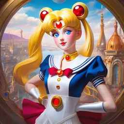 Sailor Moon in Wallace and Gromit, cinematic lighting, battered, sci-fi, fantasy, intricate, elegant, highly detailed, digital painting, artstation, concept art, smooth, sharp focus, illustration, art by artgerm and greg rutkowski and alphonse mucha