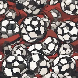 Soccer Ball with a modern style, creating a sophisticated mood in a cozy theme, featuring bold color.