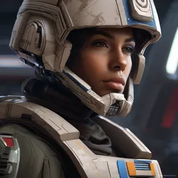 Headshot of the soldier from the Galactic Alliance by Ben Mauro, Star Wars Universe, scifi, highly detailed portrait, digital painting, artstation, concept art, smooth, sharp foccus ilustration, Artstation HQ