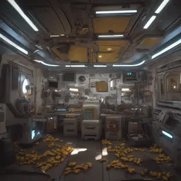 patching up a whole in the space station with corn, hyper realism, cinematic, dramatic ambient lighting, high detail, octane render, unreal engine, 8 k, vibrant colors, high contrast, depth of field, professional photo, concept art, dnd, 3 d render, digital art, deviantart artstation, ray tracing, apocalyptic, extremely detailed, very sharp,