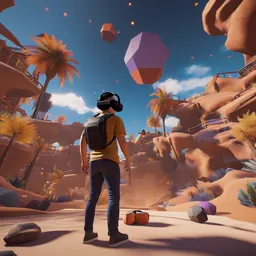 A VR game designer creating immersive gaming experiences