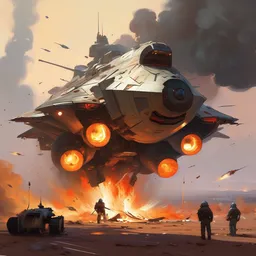 a beautiful battle spaceship sticking in the ground, the spaceship is on fire, smoke, crash, accident, lightning, angry, kinetic, john sargent, adolphe bouguereaum, peter deligdisch, jama jurabaev, sachin teng, sergey kolesov, ruan jia, trending on artstation, highly detailed oil painting,