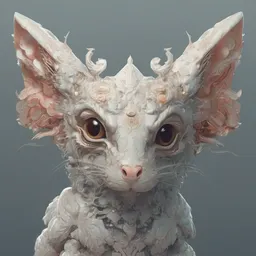a cute strange animal on single color background illustrated by miyazaki by karol bak, james jean, tom bagshaw, rococo, sharp focus, trending on artstation, cinematic lighting, hyper realism, octane render, 8 k, hyper detailed, vivid, ultra detailed, highly detailed