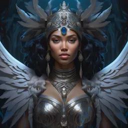 A masterpiece ultrarealistic ultradetailed portrait of a Incredibly beautiful angel princess tribal-shaman-knight-witch-ghost with  Skull  Iron mask. baroque renaissance  girl  in the night forest. medium shot, intricate, elegant, highly detailed. trending on artstation, digital art, by Stanley Artgerm Lau, WLOP, Rossdraws, James Jean, Andrei Riabovitchev, Marc Simonetti, Yoshitaka Amano. background by James Jean and Gustav Klimt, light by Julie Bell, 4k, porcelain skin.